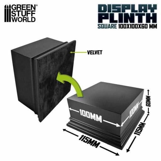 Peana madera cuadrada 10x10cm - Negro [1]