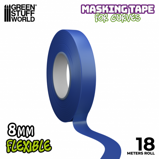 Cinta enmascarar flexible 8 mm x 18m