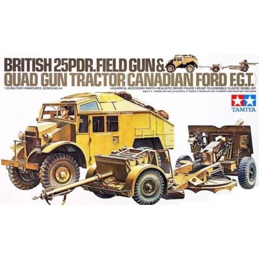 1/35 British 25PDR. Field Gun & Quad Gun Tractor