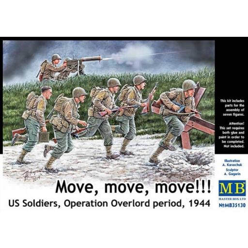 1/24 Move, move, move !! US Soldiers, Operation Overlord 1944 [0]