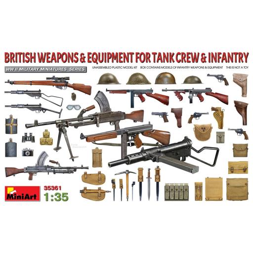 1/35 Armas y Equipo para carristas e infantería británicos 2ª GM