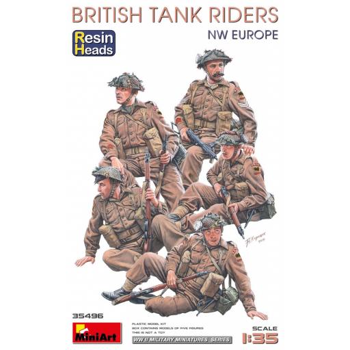 1/35 Soldados Británicos sobre tanque 2ªGM (Cabezas de resina)