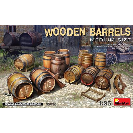 1/35 Barriles de Madera Medianos (12 unids) [0]