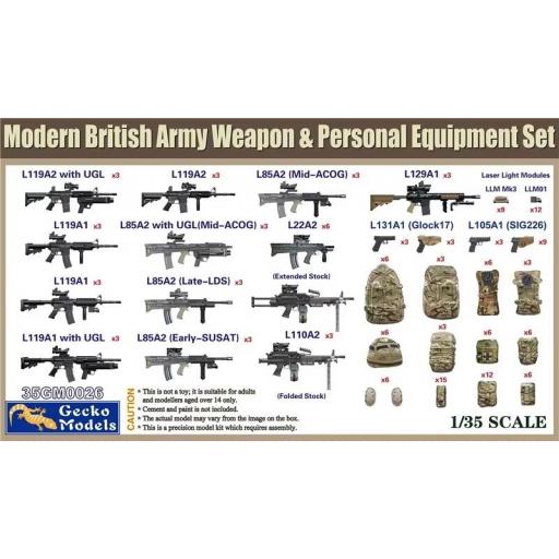 1/35 Modern British Army Weapon & Personal Equipment Set