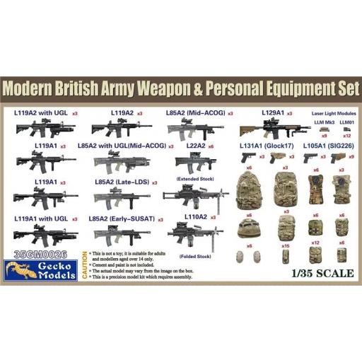 1/35 Set de Armas y Equipamiento Personal Moderno Británico [0]