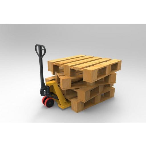 1/35 5t Pallet truck & Wooden Pallet w-200L Oil Drum [1]