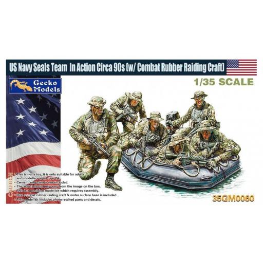 1/35 US Navy Seals en acción, años 90, c/balsa neumática [0]