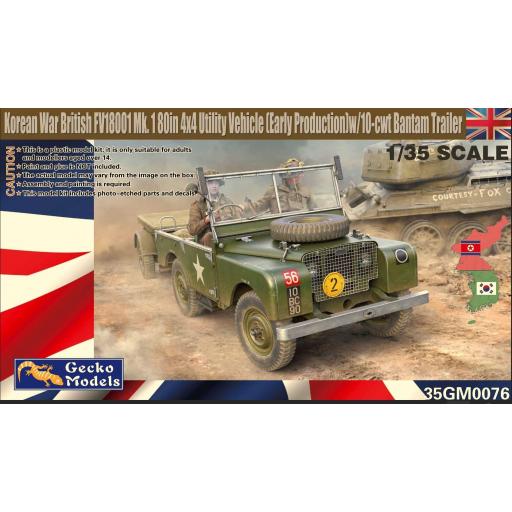 1/35 Land Rover Mk.I Guerra Corea c/remolque