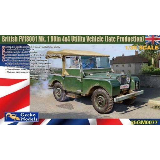 1/35 Land Rover Mk.I (FV18001 Mk.I) techo de lona (producción tardía)