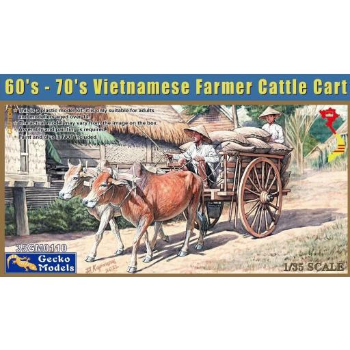 1/35 60-70s Vietnamese Farmer cattle Cart