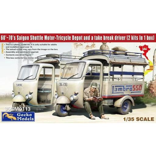 1/35 60-70s Saigon Shuttle Motor Trycicle Depot ( 2 in 1)