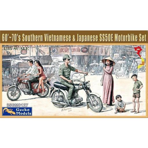 1/35 60-70s Southern Vietnamese & Japanese SS50E Motorbike Set