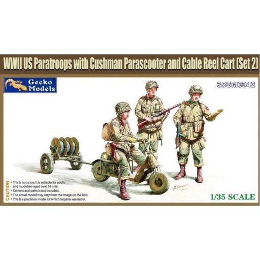 1/35 WWII Paratroops With Cushman Parascooter Set 2