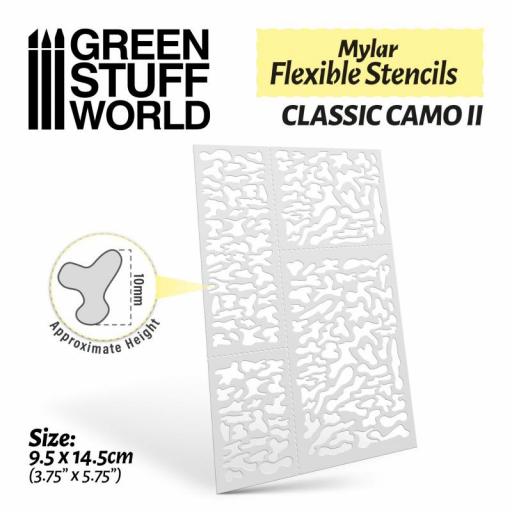 Plantilla Flexible - Camuflaje clasico 2 - 10mm 