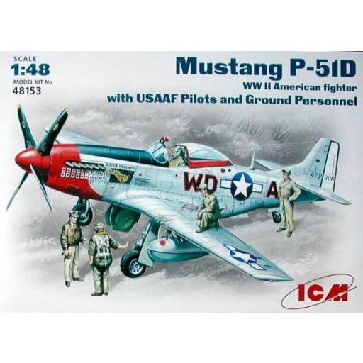 1/48 Mustang P-51D w/USAAF Pilots and Ground Personnel