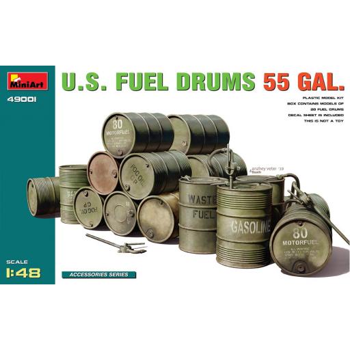 1/48 Set Bidones Combustible Americanos 55 Gal. 