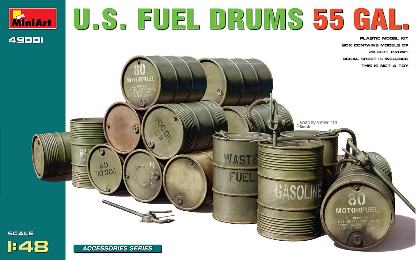 1/48 Set Bidones Combustible US 55 Gal.