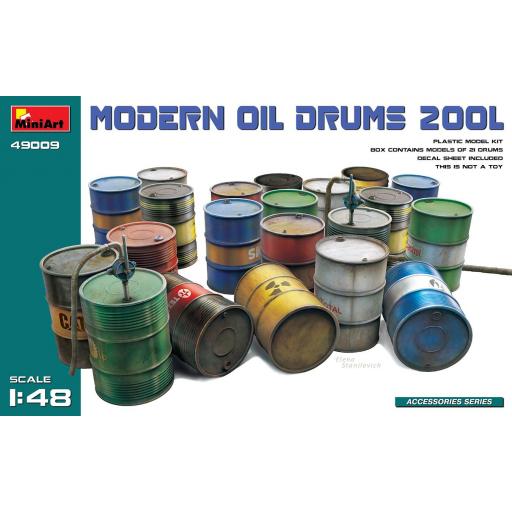 1/48 Set Bidones Combustible Modernos 200l.
