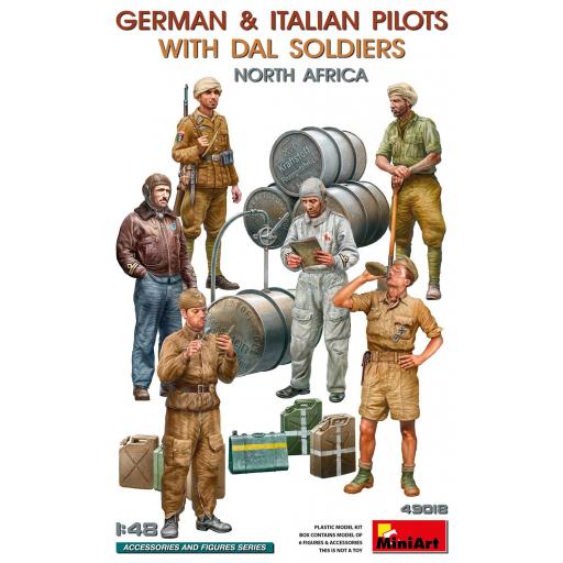 1/48 Pilotos Alemanes e Italianos y soldados DAL. Norte Africa. 2ª GM