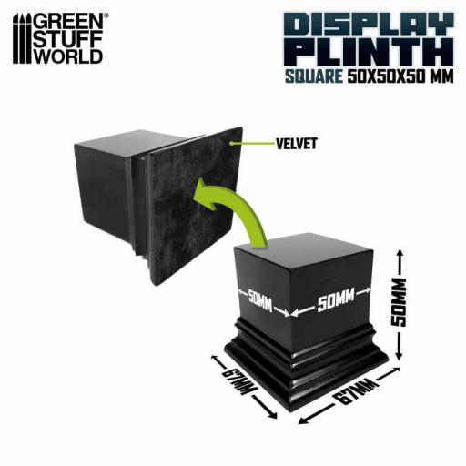 Peana madera cuadrada 5x5 cm - Negro [1]