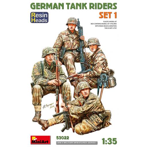 1/35 German Tank Riders Set 1 (cabezas resina)