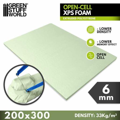 Poliestireno Extruido XPS  - Celda abierta Verde 200 x 300 mm [3]