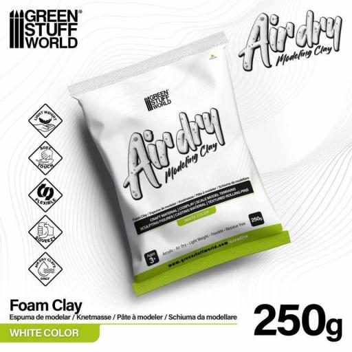 Air Dry Foam Clay 250gr. (Blanco / Gris)