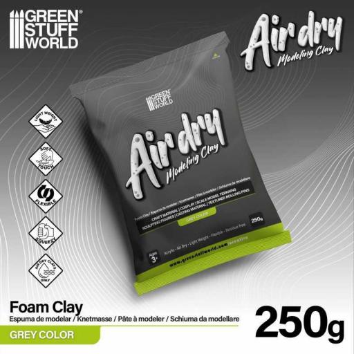 Air Dry Foam Clay 250gr. (Blanco / Gris) [1]