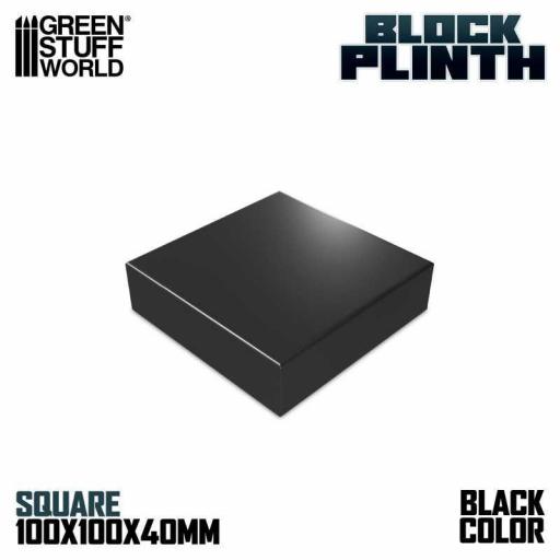 Peana Taco Cuadrado 10 cm Negro