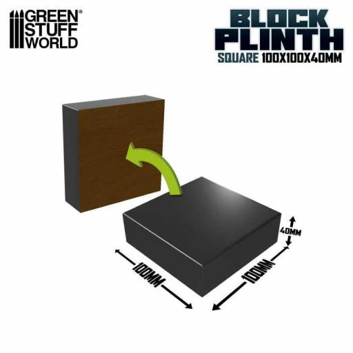 Peana Taco Cuadrado 10 cm Negro [1]
