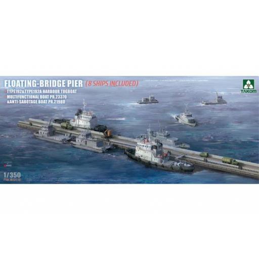1/350 Plataforma Muelle Flotante - 8 barcos
