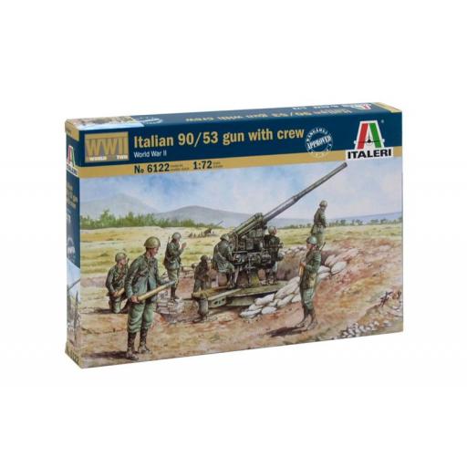 1/72 Cañón Italiano 90/53 con artilleros