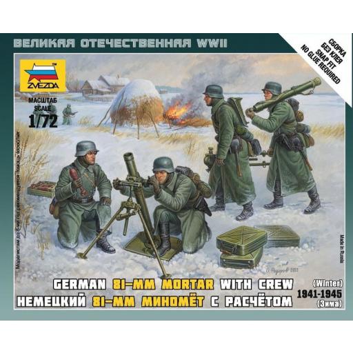 1/72 Soldados Alemanes con Mortero 81mm - Invierno 1941-1945 