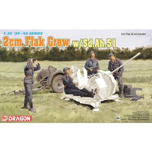 1/35 German 2cm Flak Crew w/Sd.Ah.5l