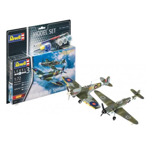 1/72 Bf109 G-10 & Spitfire Mk.V - Model Set Combo