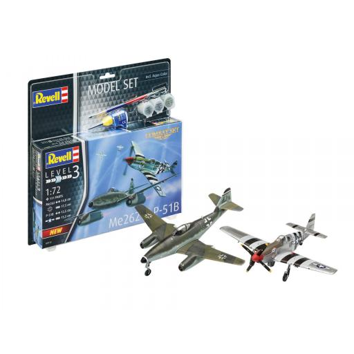 1/72 Combat Set Me262 & P-51B - Model Set