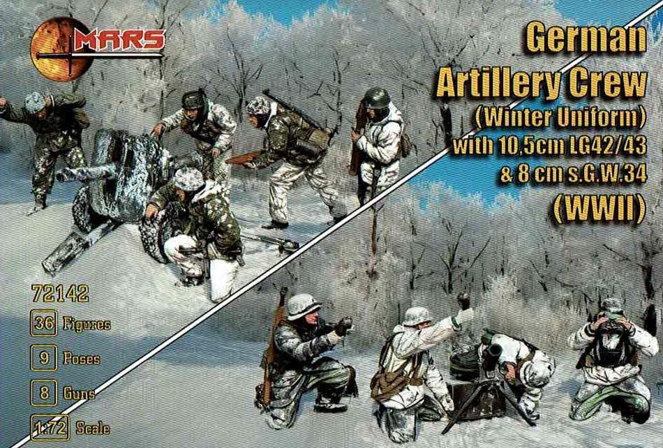 1/72 Soldados Artillería Alemana - Uniforme Invierno 2ªGM