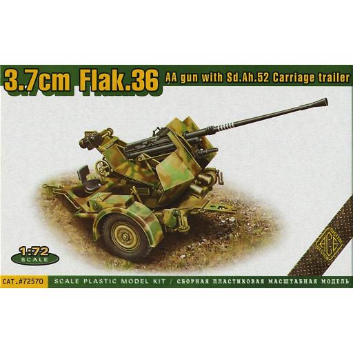 1/72 3.7cm Flak 36 AA gun w/ Sd.Ah.52 Carriage Trailer