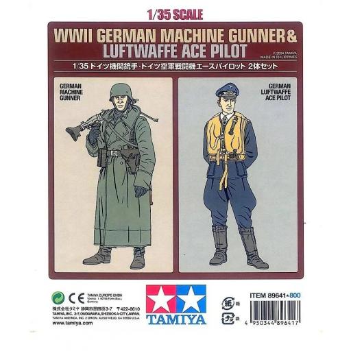1/35 Soldado Alemán con Ametralladora y Piloto Luftwaffe