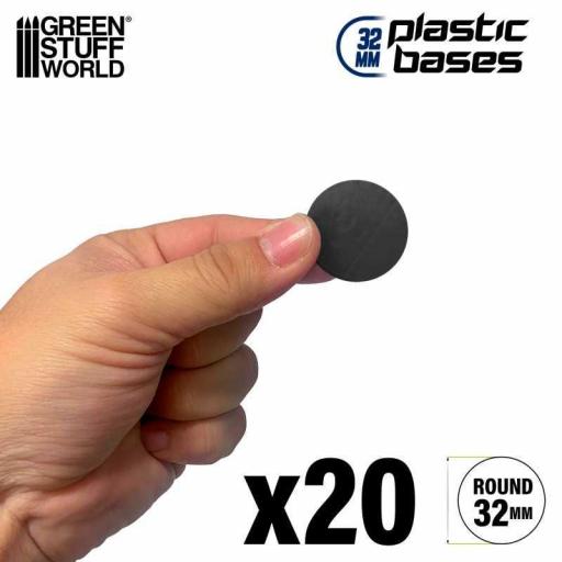 Peanas de Plástico - Redondas 32mm NEGRO [1]