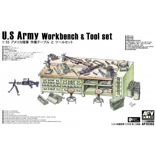 1/35 Banco de trabajo y herramientas US Army
