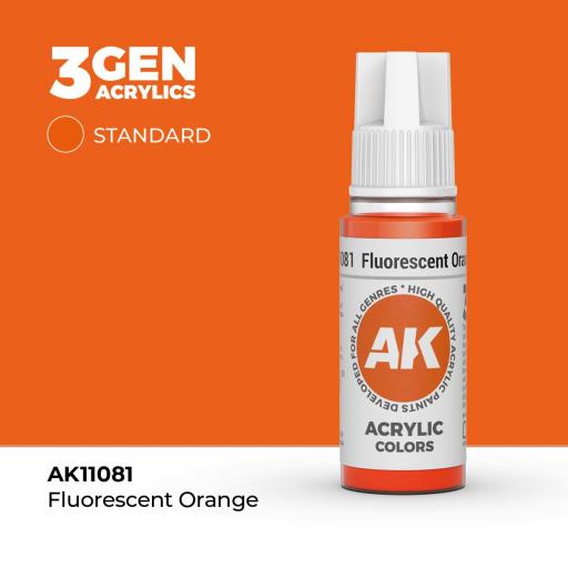 Pintura 3Gen - AK11081 Fluorescent Orange 17ml
