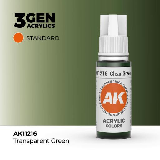Pintura 3Gen - AK11216 Clear Green 17ml