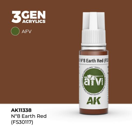 Pintura 3Gen - AK11338 Nº8 Earth Red (FS30117)