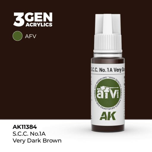 Pintura 3Gen - AK11384 S.C.C. No.1A Very Dark Brown [0]