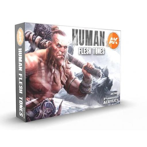 Set Pinturas AK Tonos de Carne Humana