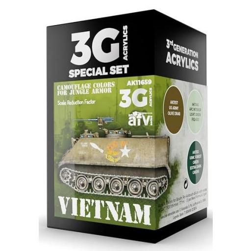 Set Colores 3G Camuflaje Jungla Vietnam