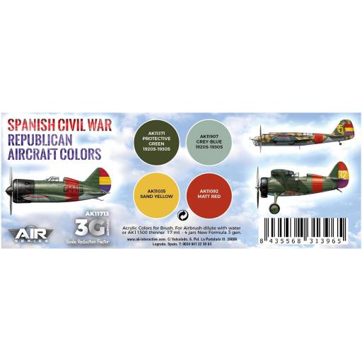 Set Colores 3 G Aviones Republicanos Guerra Civil Española [1]
