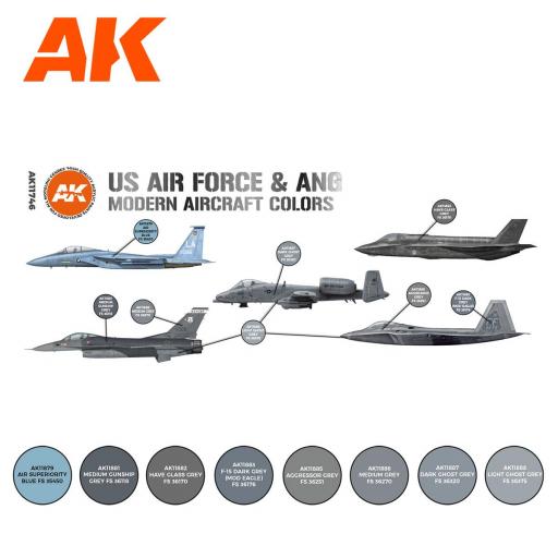 Set Colores 3G US Air Force & ANG Modern Aircraft  [1]