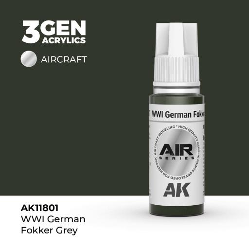 Pintura 3 Gen -  AK11801 WWI German Fokker Grey [0]